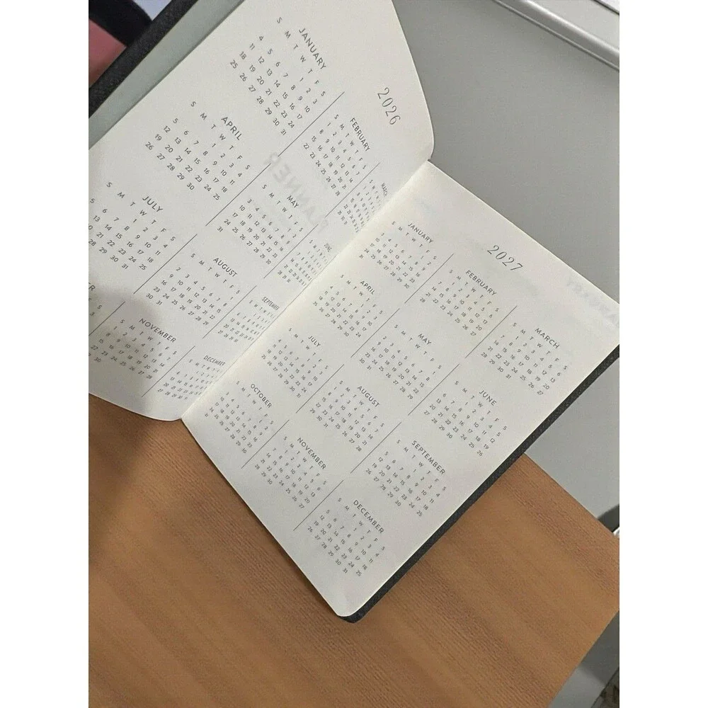 2026 Planner Black Monthly, Weekly , Notes Plan With Pen Set